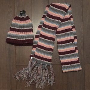 Knitted Acrylic Hat And Scarf